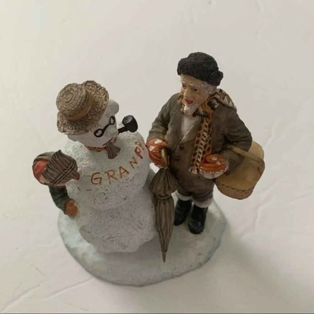 Winter Norman Rockwell figure Gramps Encounters Grmaps (1999) Snowman